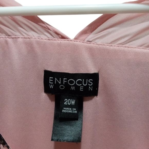 Enfocus Woman Pink & Black (Lace Print)Sleeveless Mini Dress Barbiecore 20W - Picture 8 of 11